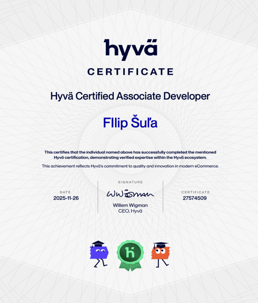 hyvä certifikat