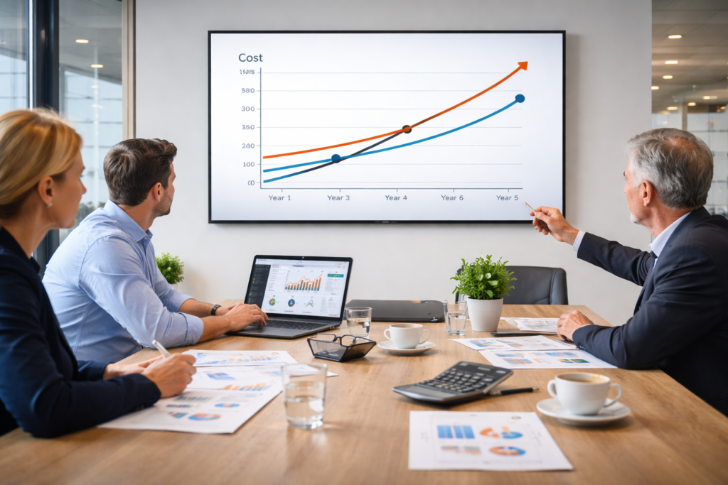 naklady na eshop v čase