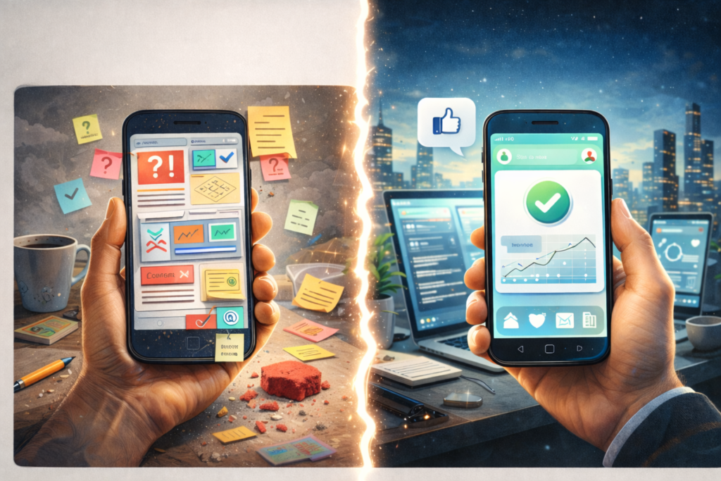 prototyp vs produkčná aplikácia